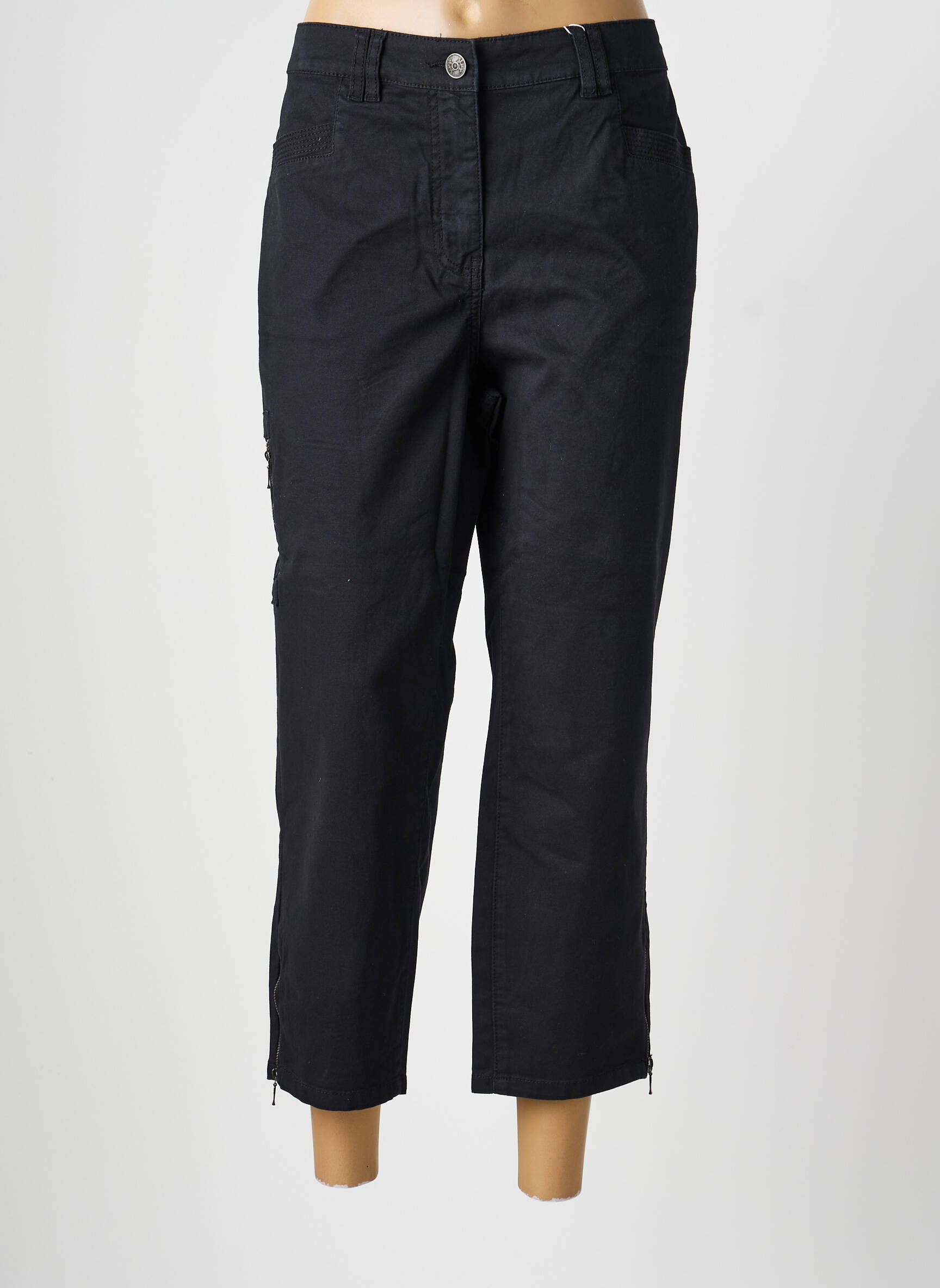 Pantacourt stretch taille normale noir SHEEGO femme