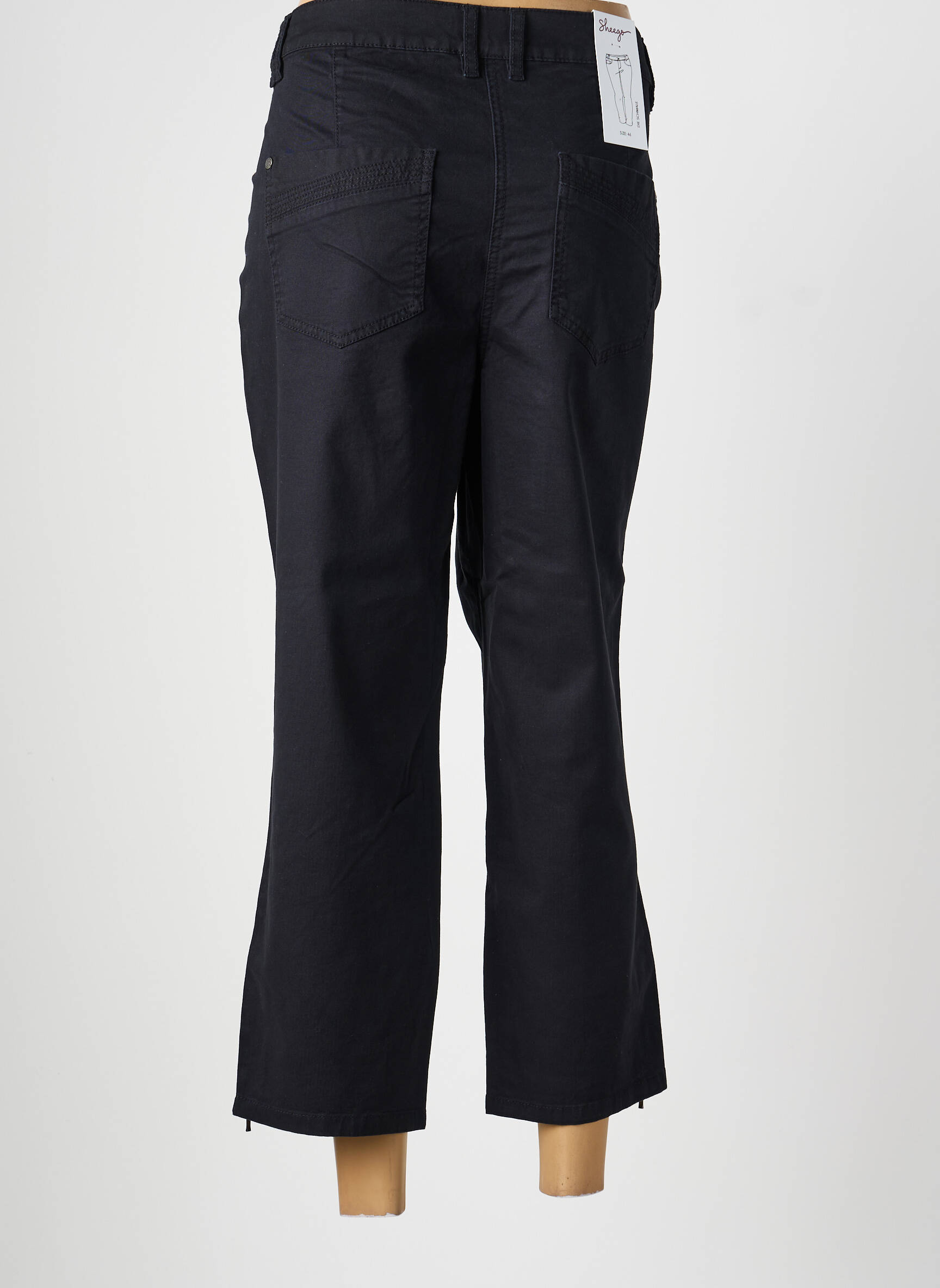 Pantacourt stretch taille normale noir SHEEGO femme