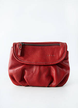 Sac fermeture rabat pressionné forme rectangulaire rouge NAT & NIN femme