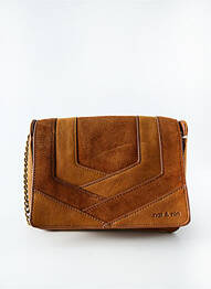 Sac multipoches forme rectangulaire marron NAT & NIN femme