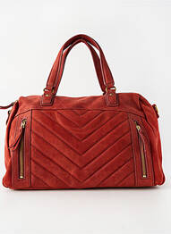 Sac fermeture zippée forme rectangulaire rouge NAT & NIN femme
