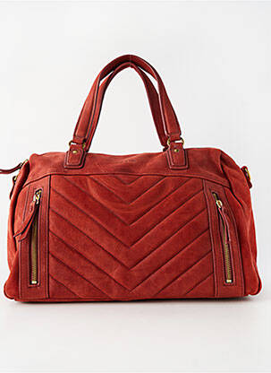 Sac fermeture zippée forme rectangulaire rouge NAT & NIN femme