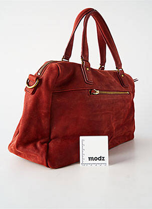 Sac fermeture zippée forme rectangulaire rouge NAT & NIN femme