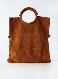 Sac cuir lisse forme rectangulaire marron KACY femme