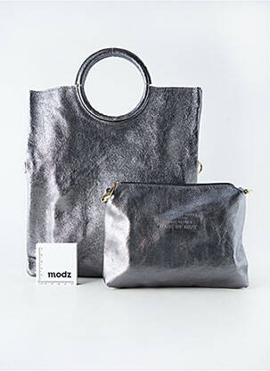 Sac type de porter main forme rectangulaire argent KACY femme