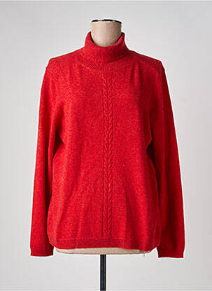 Pull manches longues manches longues rouge DEVERNOIS femme