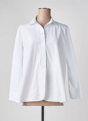 Chemisier coupe droite manches longues blanc DEVERNOIS femme