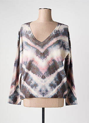 Pull coupe cintrée manches longues gris DEVERNOIS femme