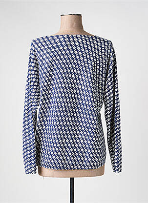 Pull coupe droite manches longues bleu DEVERNOIS femme