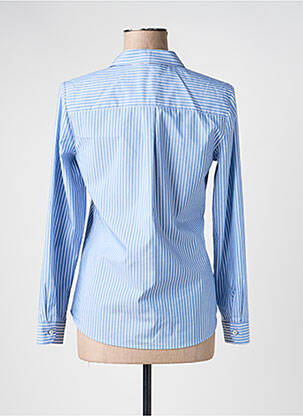 Chemisier coupe cintrée manches longues bleu DEVERNOIS femme