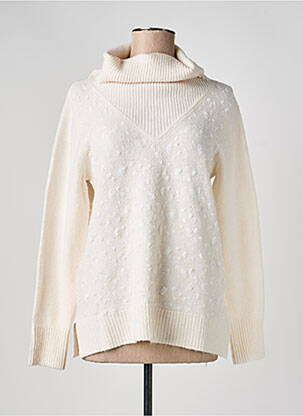 Pull coupe droite manches longues beige SCORZZO femme