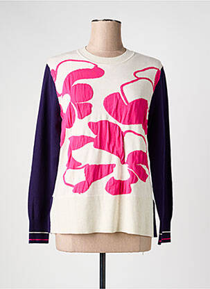Pull coupe cintrée manches longues beige SCORZZO femme