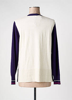 Pull coupe cintrée manches longues beige SCORZZO femme