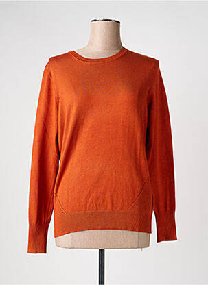 Pull col rond manches longues orange SCORZZO femme