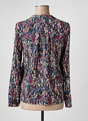 Blouse imprimé fantaisie manches longues noir JULIE GUERLANDE femme