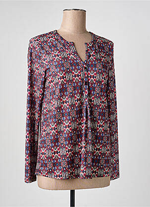 Top imprimé fantaisie manches longues violet DIANE LAURY femme