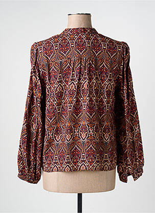 Blouse imprimé fantaisie manches longues orange JULIE GUERLANDE femme