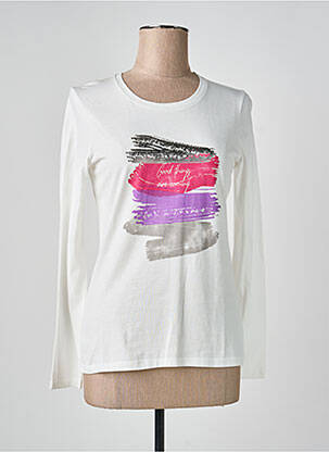 T-shirt manches longues manches longues blanc JULIE GUERLANDE femme