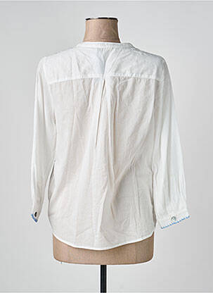 Chemisier coupe droite manches 3/4 blanc DEVERNOIS femme