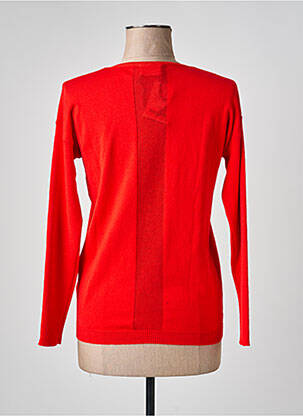 Pull coupe cintrée manches longues rouge JULIE GUERLANDE femme