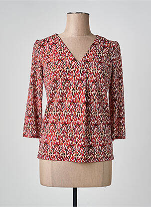 Top stretch manches 3/4 rouge JULIE GUERLANDE femme