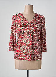 Top stretch manches 3/4 rouge JULIE GUERLANDE femme
