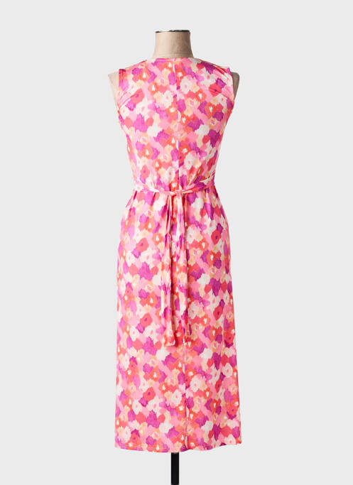 Robe longue imprimé fantaisie sans manche rose JULIE GUERLANDE femme