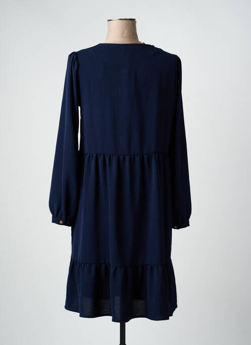 Robe mi-longue manches longues manches longues bleu JULIE GUERLANDE femme