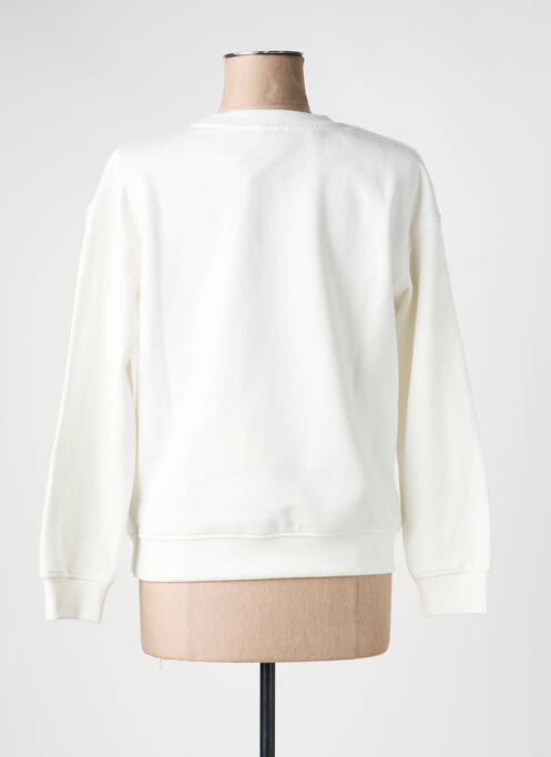 Sweat-shirt manches longues manches longues blanc C'EST BEAU LA VIE femme
