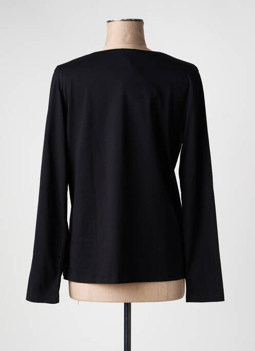 T-shirt col v manches longues noir JULIE GUERLANDE femme