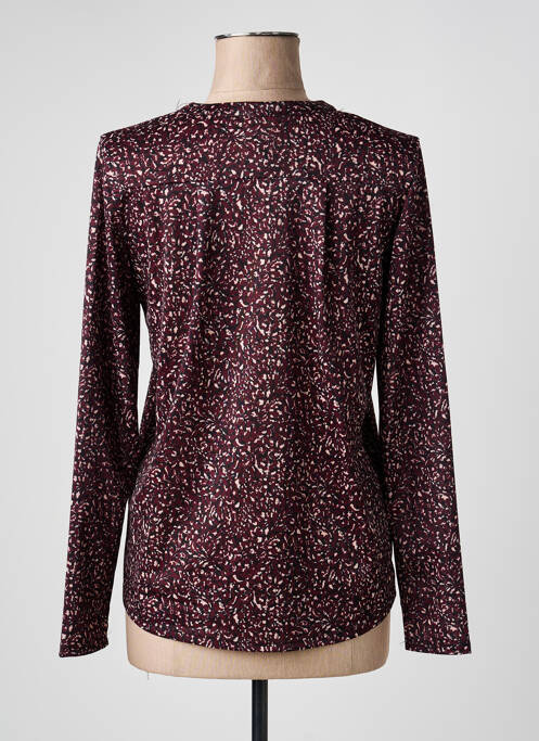 Blouse imprimé fantaisie manches longues violet JULIE GUERLANDE femme