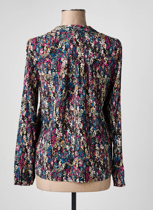 Blouse imprimé fantaisie manches longues noir JULIE GUERLANDE femme