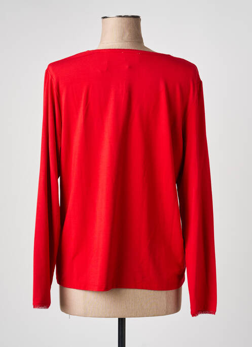T-shirt coupe droite manches longues rouge JULIE GUERLANDE femme