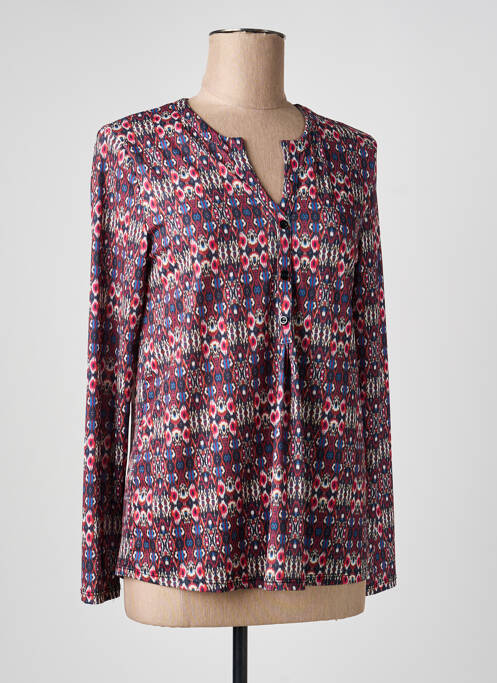 Top imprimé fantaisie manches longues violet DIANE LAURY femme