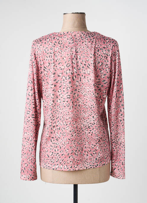 T-shirt imprimé fantaisie manches longues rose JULIE GUERLANDE femme