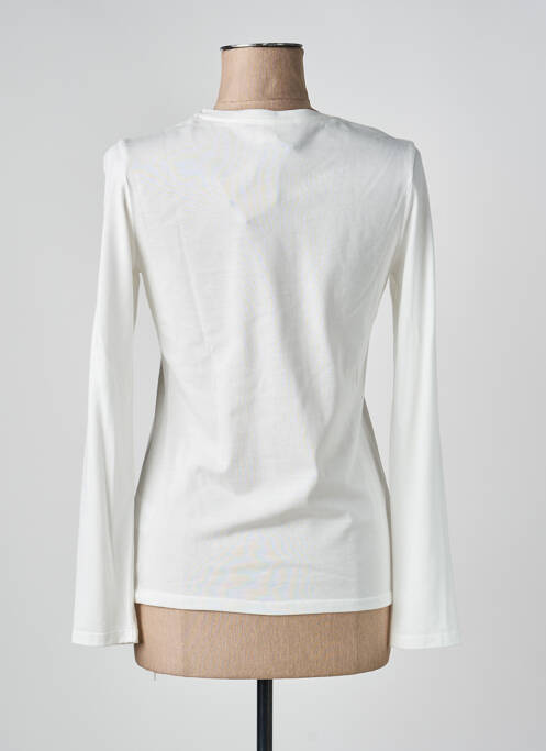 T-shirt sérigraphie manches longues blanc JULIE GUERLANDE femme