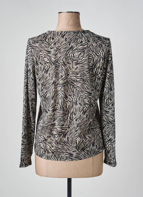 Blouse tissage popeline manches longues noir JULIE GUERLANDE femme