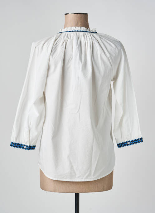 Blouse manches 3/4 manches 3/4 blanc JULIE GUERLANDE femme