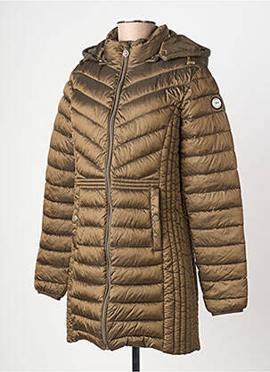 Doudoune poches a capuche marron JULIE GUERLANDE femme