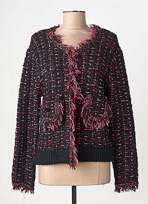 Veste casual col rond noir SCORZZO femme