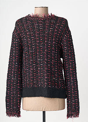 Veste casual col rond noir SCORZZO femme