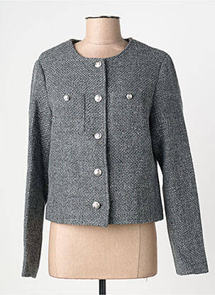 Veste casual col rond gris JULIE GUERLANDE femme
