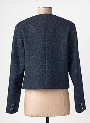 Veste casual col rond bleu JULIE GUERLANDE femme
