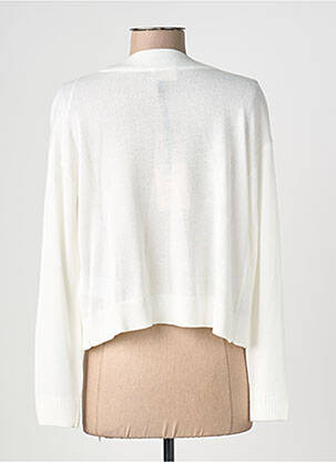 Gilet manches longues coupe cintrée blanc JULIE GUERLANDE femme