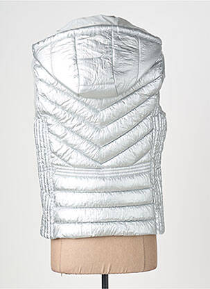Doudoune poches a capuche argent JULIE GUERLANDE femme
