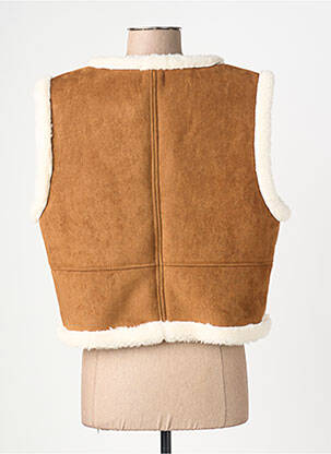 Gilet sans manche doublure marron JULIE GUERLANDE femme