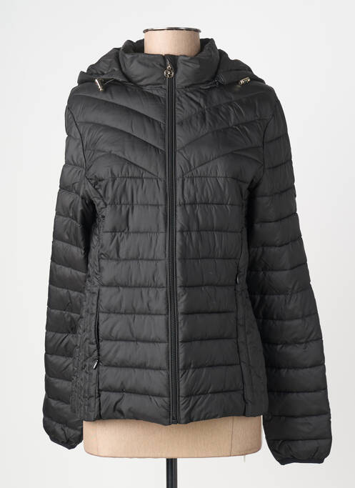 Doudoune poches a capuche noir JULIE GUERLANDE femme