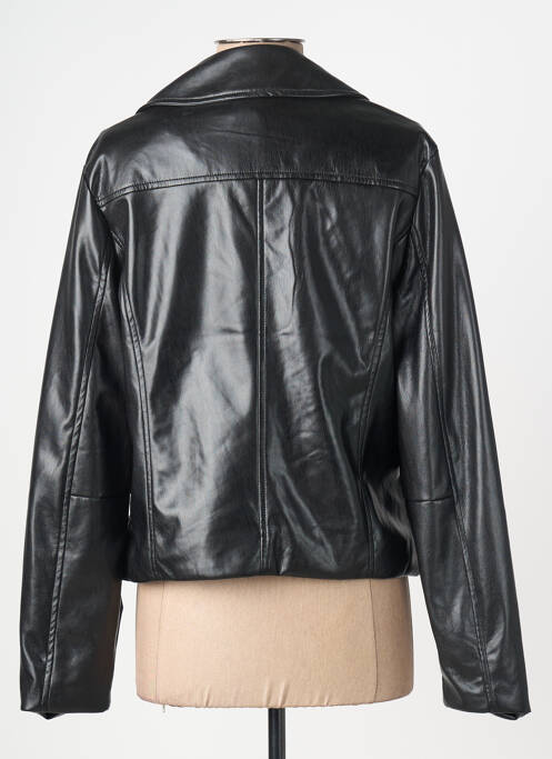 Veste simili cuir coupe cintrée noir JULIE GUERLANDE femme