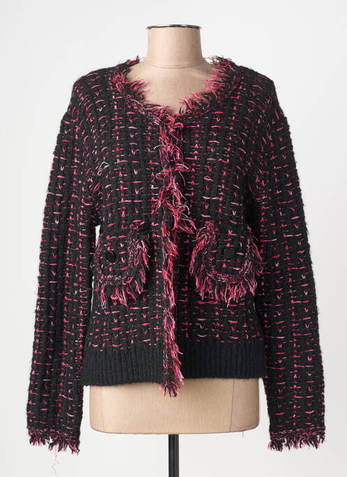 Veste casual col rond noir SCORZZO femme