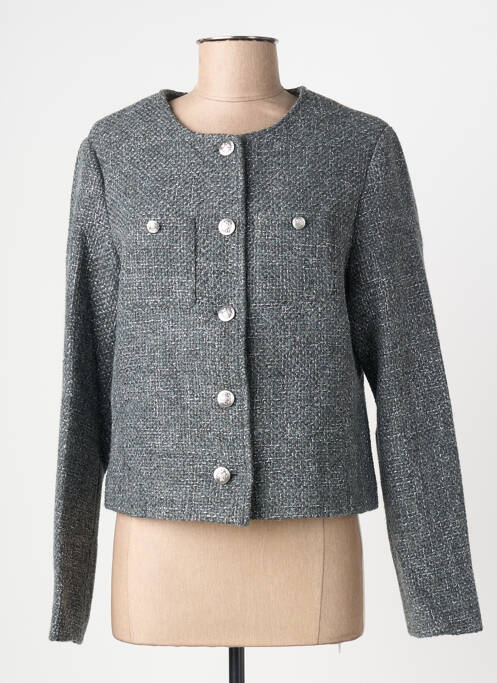 Veste casual col rond gris JULIE GUERLANDE femme